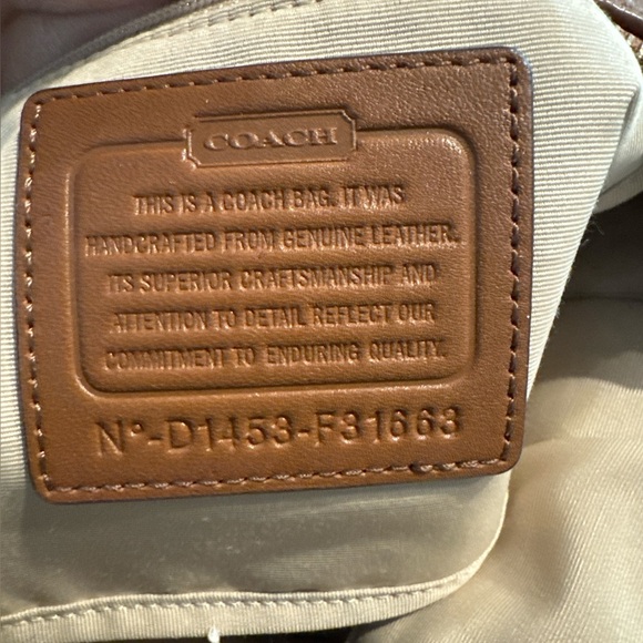 Coach Hadley Luxe Grain Leather Duffle Bag Brown Pebbled Leather - Picture 7 of 10